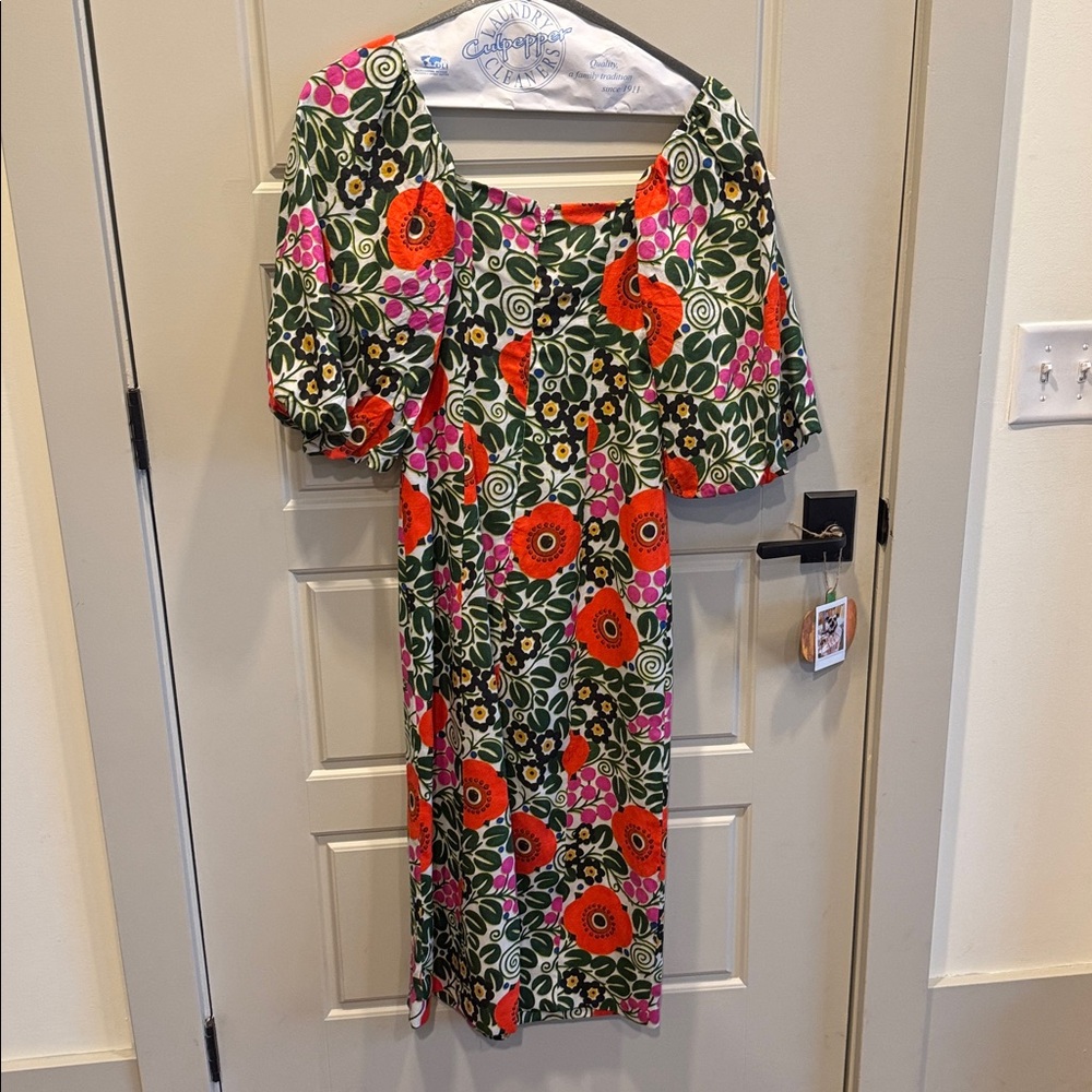 Rhode Floral Noa Cutout / Puff Sleeve Dress - Picture 9 of 11